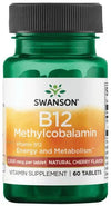 SWANSON B12 METHYLCOBALAMIN 2500MCG 60 RÁGÓTABLETTA