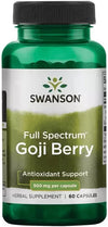 SWANSON GOJI BERRY (GOJI BOGYÓ) 500MG 60 KAPSZULA